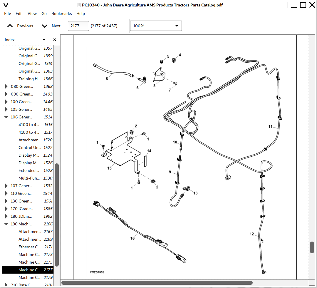 John Deere Agriculture AMS Products Tractors Parts Catalog (PC10340